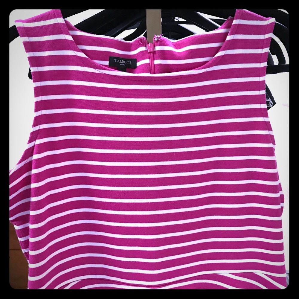 Pink Striped Talbots Dress